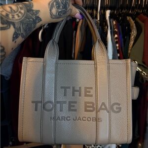 Marc Jacobs Taupe Leather Tote Bag